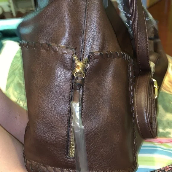 Elegant 3 in 1 Brown Women's Bag Set nwt - Picture 8 of 11